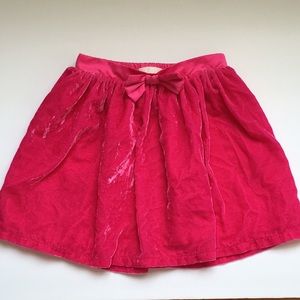 Cat & Jack velvet pink skirt